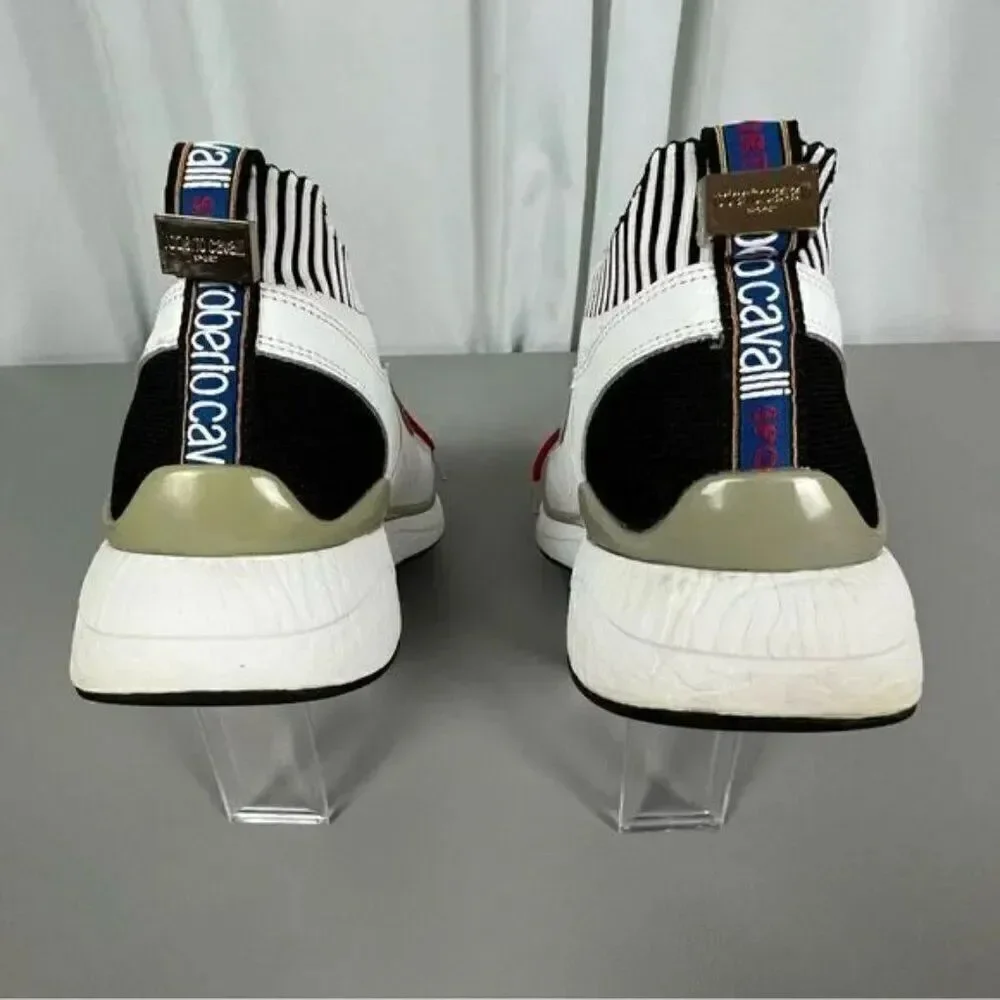 ROBERTO CAVALLI SPORT MENS SNEAKERS WHITE SIZE 8 1/2